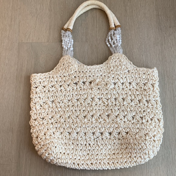 Cappelli Straworld Boho Straw Weaved Beaded Bag - Picture 4 of 7